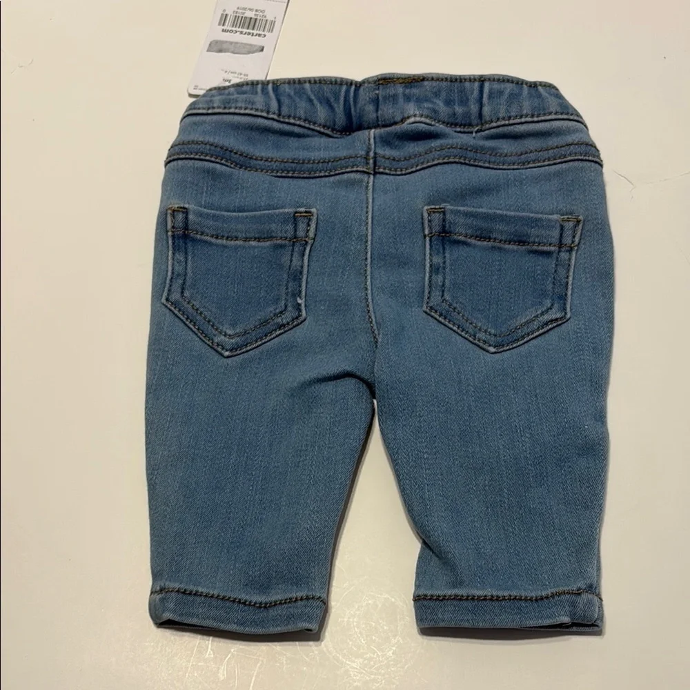 Carter's Blue Denim Jeans with Elastic Waistband